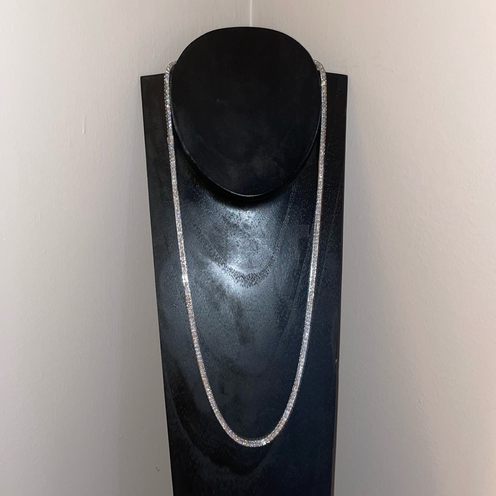 Sterling silver tennis chain for men